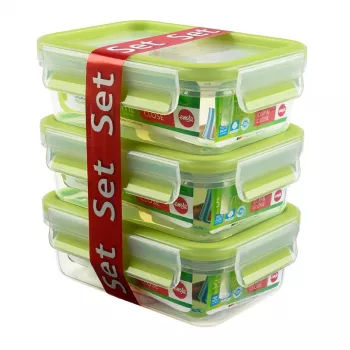 EMSA 508570 food storage container Rectangular Box 0.55 L Transparent 3 pc(s)