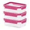 EMSA 515582 food storage container Rectangular Box 0.55 L Pink, Transparent 3 pc(s)