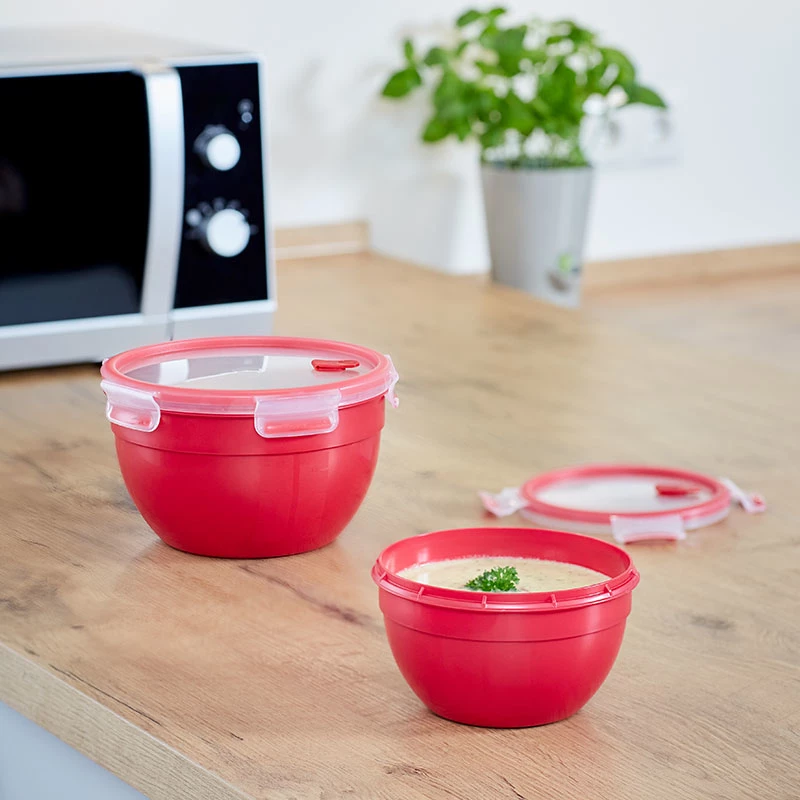 Box EMSA N10605 Round 1.1 L Red Transparent 95 mm 16.7 cm
