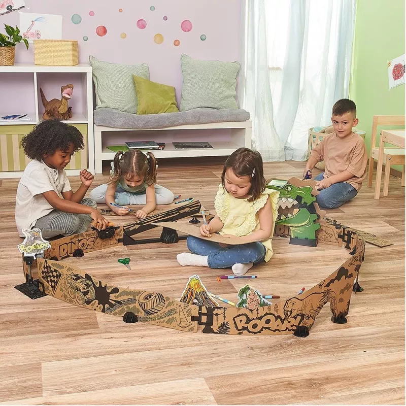 Toy racetrack set VTech Car-Board Racers Dino Adventure Set, track