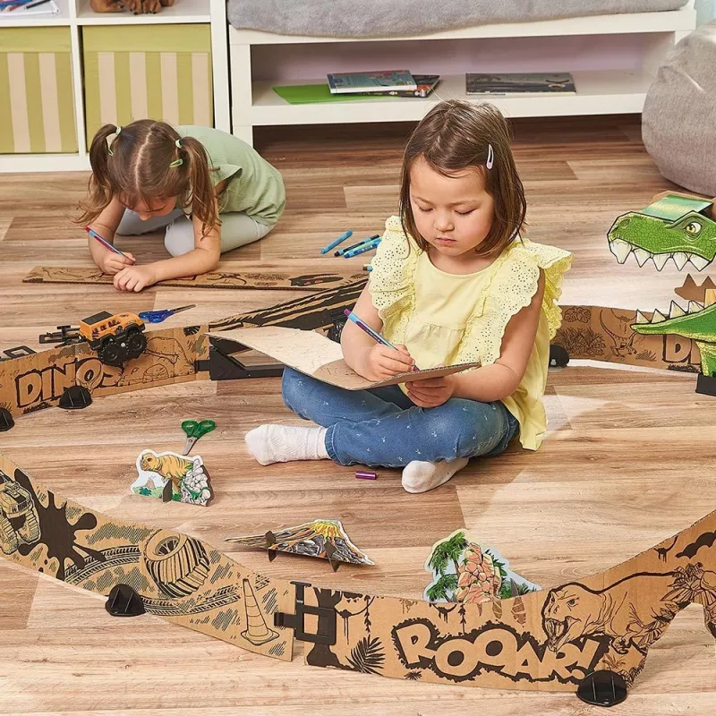 Toy racetrack set VTech Car-Board Racers Dino Adventure Set, track