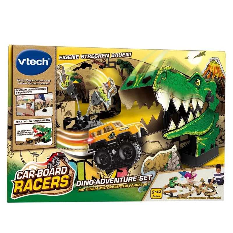 Toy racetrack set VTech Car-Board Racers Dino Adventure Set, track
