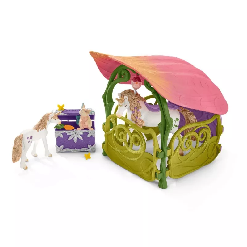 schleich BAYALA Glittering flower house with unicorns, lake and stable
