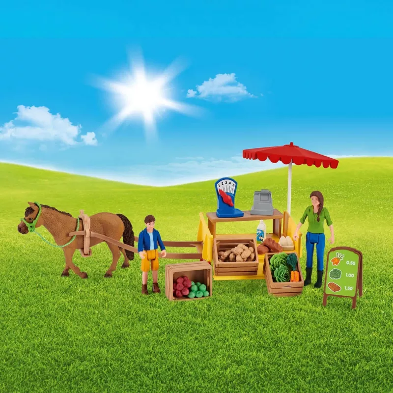 Mobile Farm Stand Schleich Farm Life Sunny Day 42528