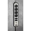 Power Extension Brennenstuhl 1153590610 2m 6 AC Outlets Indoor Black Silver