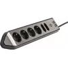 Power Extension Brennenstuhl 1153590610 2m 6 AC Outlets Indoor Black Silver