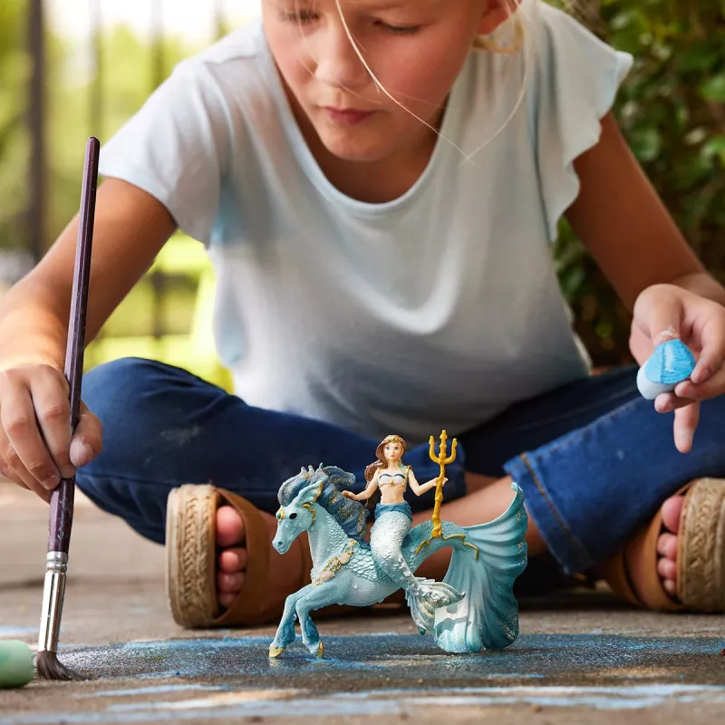 Figure Schleich BAYALA Mermaid Eyela on underwater horse