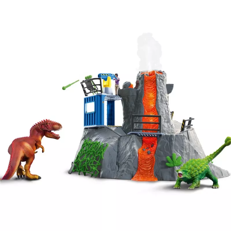 Animal Schleich Dinosaurs Volcano Expedition Base Camp Multicolour 42564