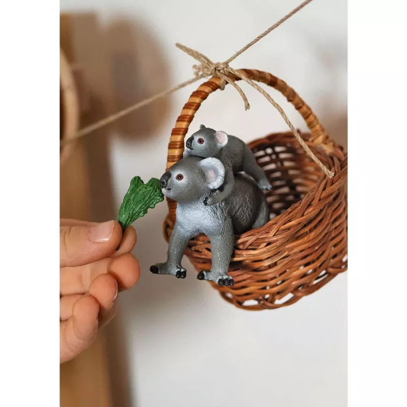 Schleich WILD LIFE Koala Mother and Baby 42566 Green Grey