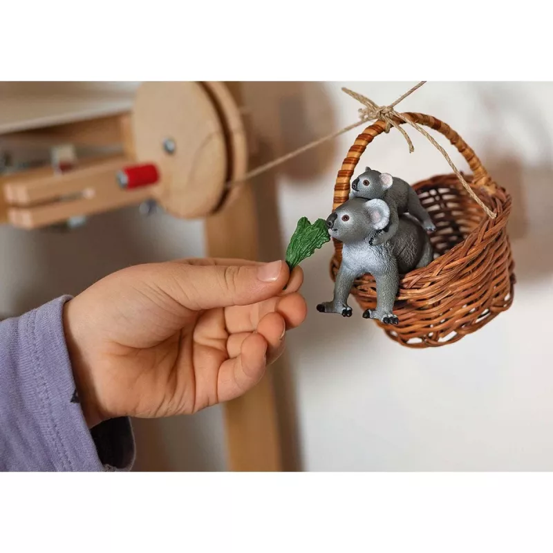 Schleich WILD LIFE Koala Mother and Baby 42566 Green Grey