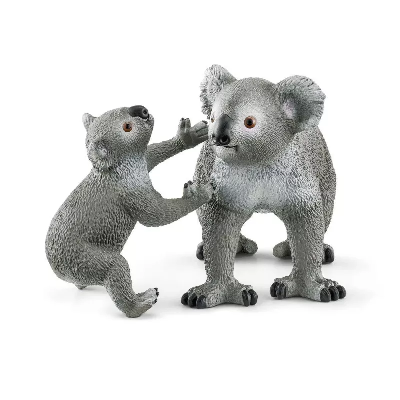 Schleich WILD LIFE Koala Mother and Baby 42566 Green Grey