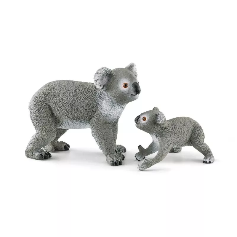 Schleich WILD LIFE Koala Mother and Baby 42566 Green Grey
