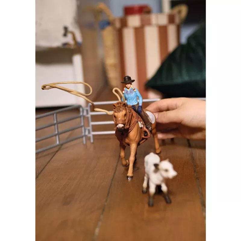 schleich Cowgirl Team Roping Fun, 3 yr(s), Multicolour