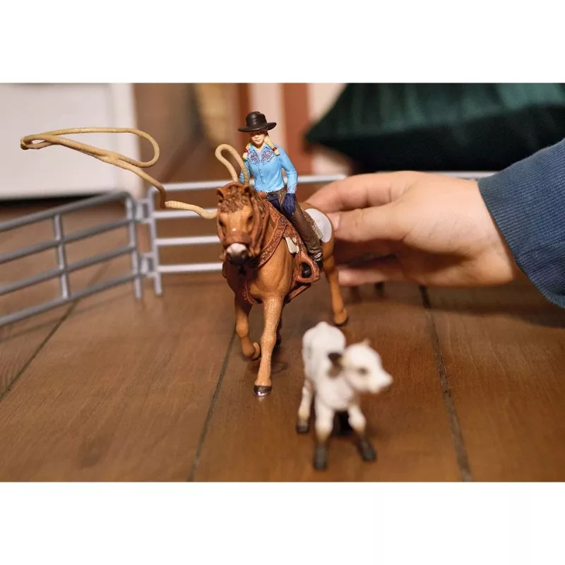 schleich Cowgirl Team Roping Fun, 3 yr(s), Multicolour
