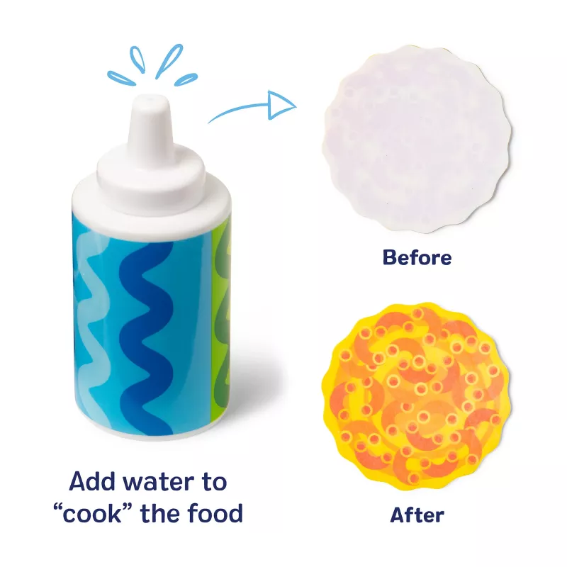 Melissa & Doug Simmer & Stir Stovetop Play Set with Water WOW Color Reveal Play Food Preschool Toy Ages 3+