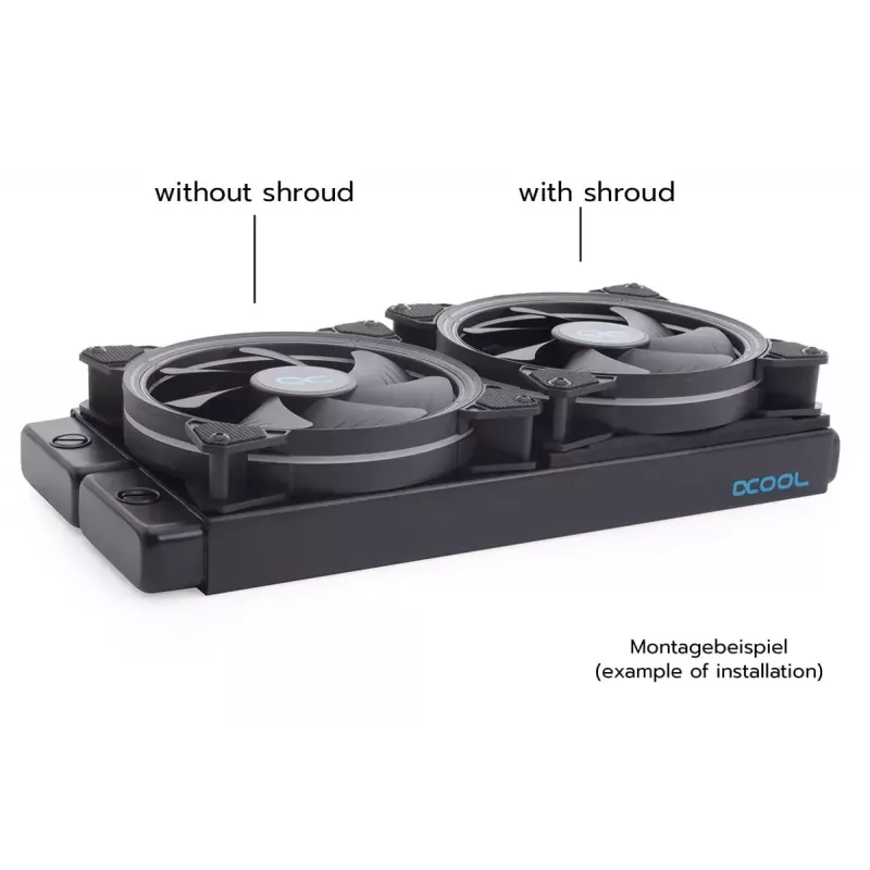 Cooling System Alphacool 24831 Silicone Black 14cm Fan
