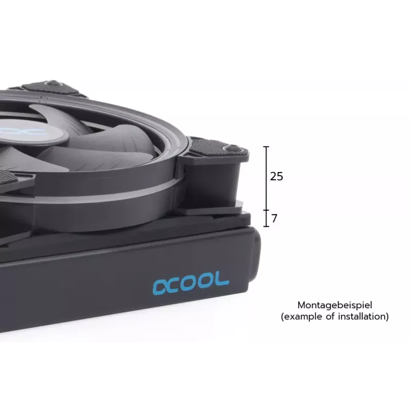 Cooling System Alphacool 24831 Silicone Black 14cm Fan