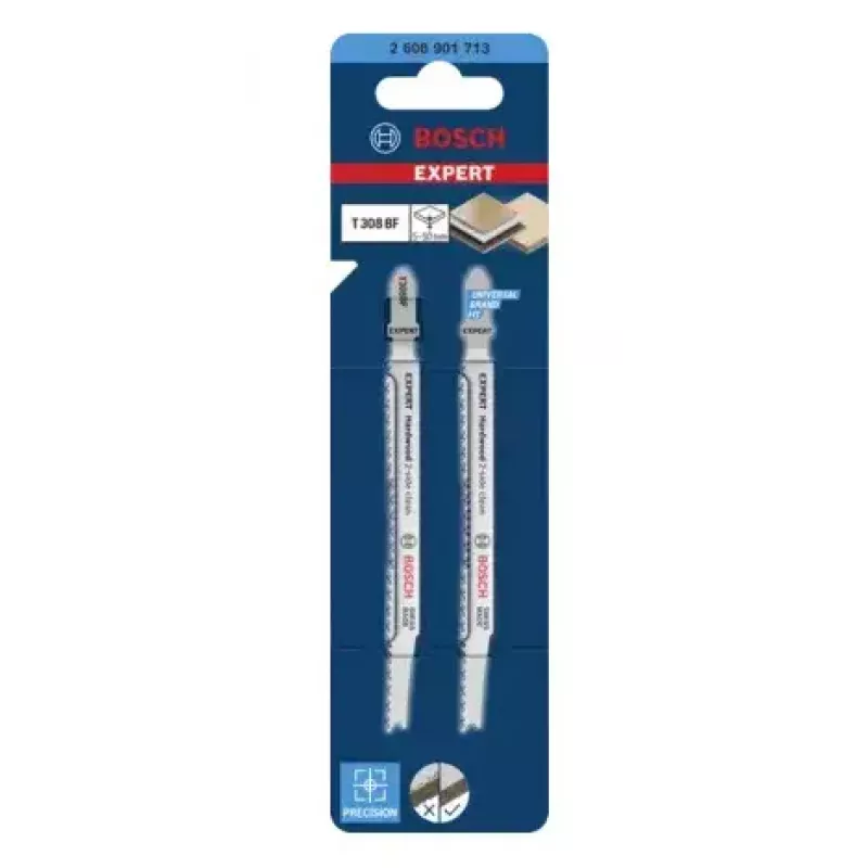 Jigsaw blade Bosch T 308 BF Bimetal 2 pcs Cutting thickness 5 cm