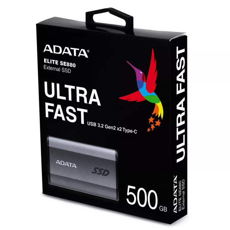 ADATA SE880 500 GB USB Type-C 3.2 Gen 2 (3.1 Gen 2) Wi-Fi Grey