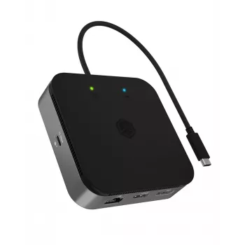 ICY BOX 7-in-1 USB4® DockingStation with dual video output, Wired, USB4, 60 W, 3.5 mm, 10,100,1000 Mbit/s, Anthracite