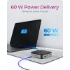 ICY BOX 7-in-1 USB4® DockingStation with dual video output, Wired, USB4, 60 W, 3.5 mm, 10,100,1000 Mbit/s, Anthracite