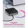ICY BOX 7-in-1 USB4® DockingStation with dual video output, Wired, USB4, 60 W, 3.5 mm, 10,100,1000 Mbit/s, Anthracite