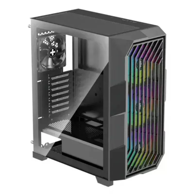 PC Midi Tower case XILENCE Performance A+ BREEZE II — black, tempered glass, supports ATX/Micro‑ATX/Mini‑ITX, 3x140mm front, 1x120mm rear