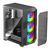 PC Midi Tower case XILENCE Performance A+ BREEZE II — black, tempered glass, supports ATX/Micro‑ATX/Mini‑ITX, 3x140mm front, 1x120mm rear