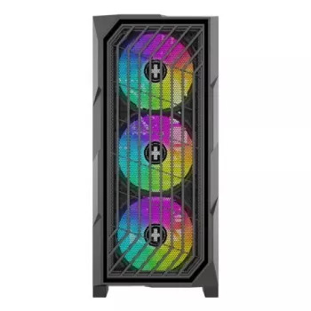 PC Midi Tower case XILENCE Performance A+ BREEZE II — black, tempered glass, supports ATX/Micro‑ATX/Mini‑ITX, 3x140mm front, 1x120mm rear