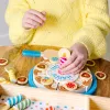 Melissa & Doug Birthday Party Cake - Wooden Play Food With Mix-n-Match Toppings and 7 Candles