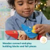 Wooden Snap-and-Play Vehicles Building Set Melissa & Doug Blockables, 54 pcs, connectable, FSC-certified