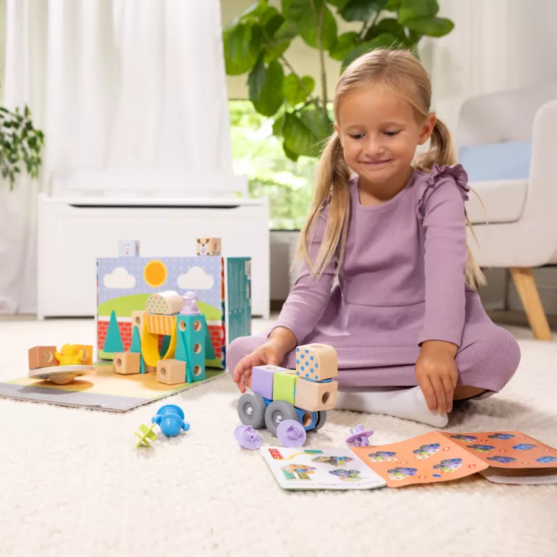 Melissa & Doug MDT BBN Blockables Town Pyst GML, 2 yr(s), 73 pc(s), Plastic, Wood