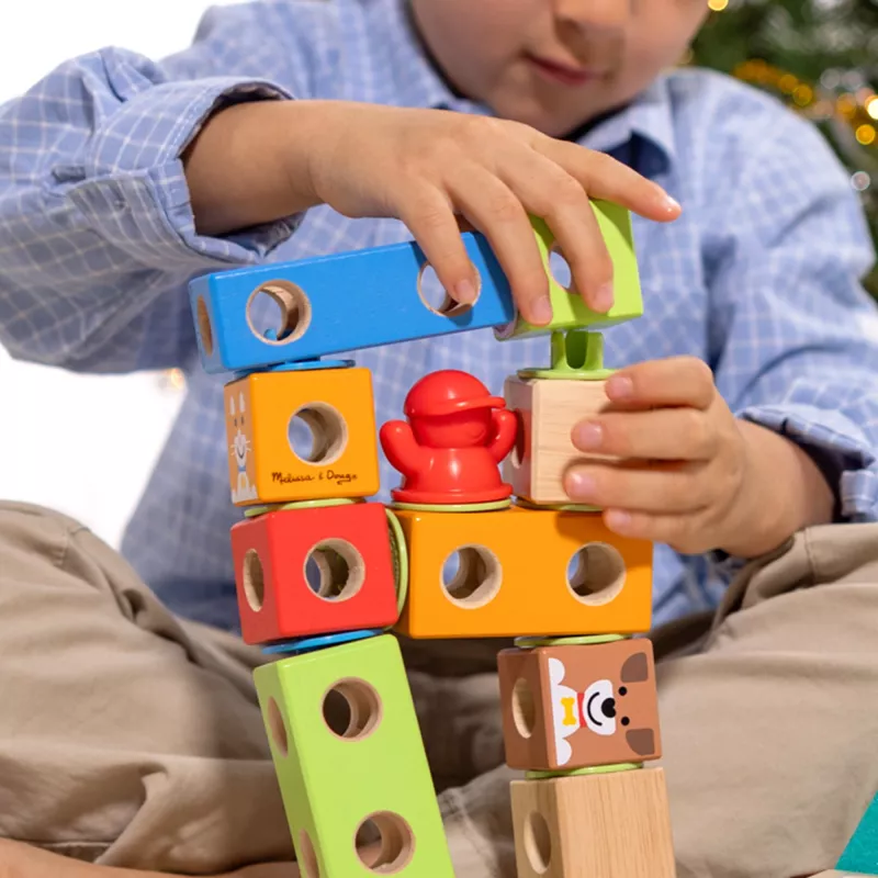 Melissa & Doug MDT BBN Blockables Town Pyst GML, 2 yr(s), 73 pc(s), Plastic, Wood