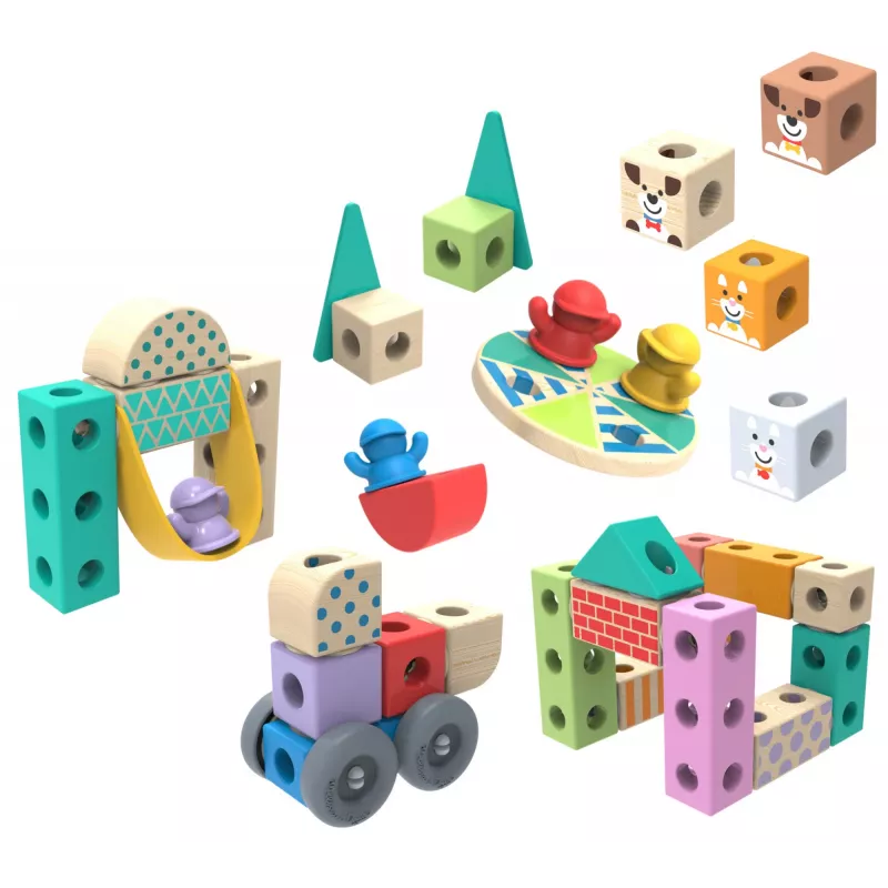 Melissa & Doug MDT BBN Blockables Town Pyst GML, 2 yr(s), 73 pc(s), Plastic, Wood