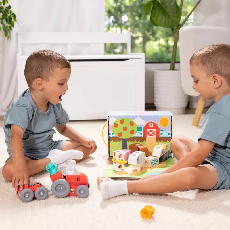 Melissa & Doug MDT BBN Blockables Farm GML, 2 yr(s), 56 pc(s), Plastic, Wood