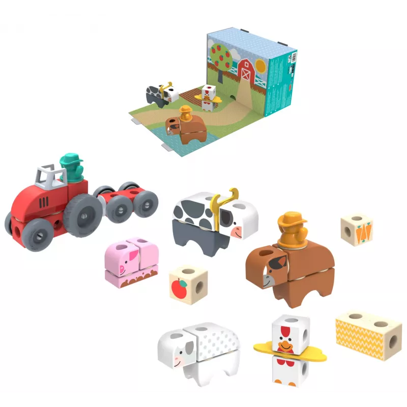 Melissa & Doug MDT BBN Blockables Farm GML, 2 yr(s), 56 pc(s), Plastic, Wood
