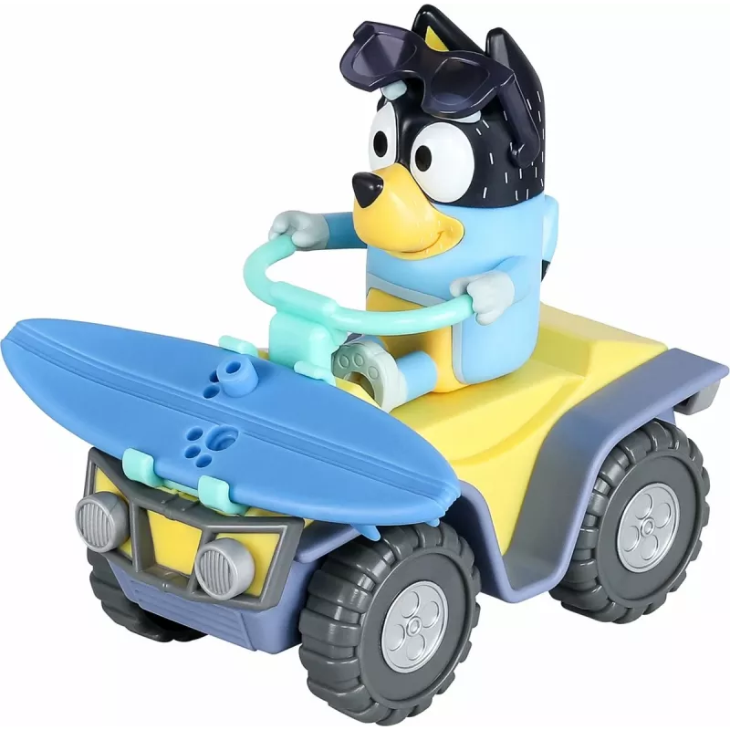 Moose Toys Bluey S9 Figure & Vehicle Pack Beach Quad with Bandit
