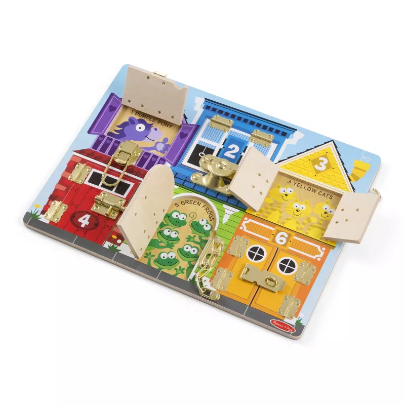 Melissa & Doug MDT MSK Latches Board Display GML, 3 yr(s), Wood, Multicolour