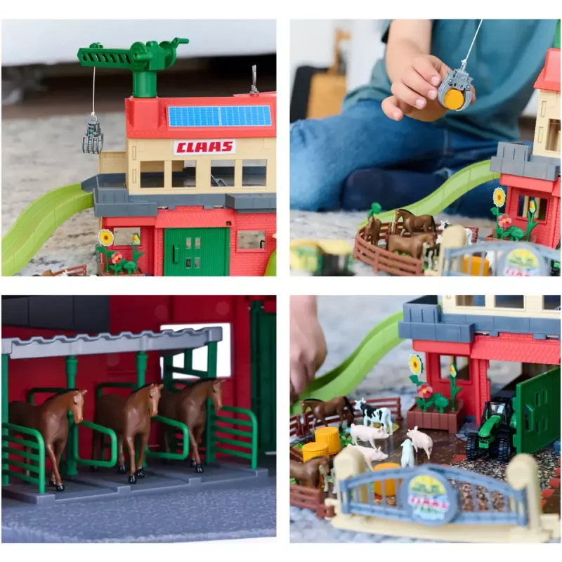 Playset Simba‑Dickie Majorette CLAAS Farm Playset — play buildings, farm-themed toy set