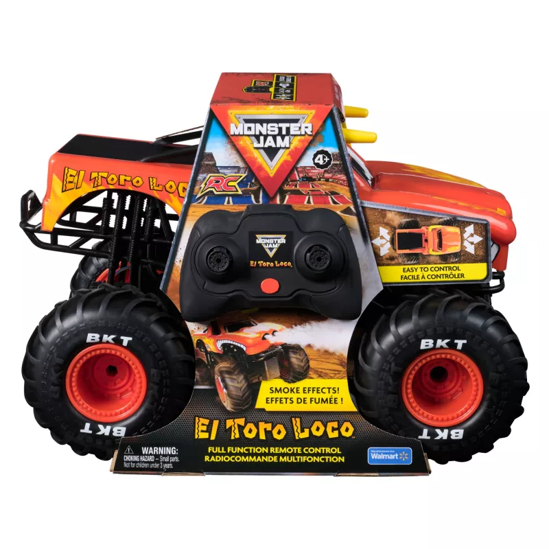 Monster Jam , El Toro Loco RC Monster Truck with Atomizer Smoke Effects, 1:15 Scale, Kids Toys for Boys and Girls Ages 3 and up