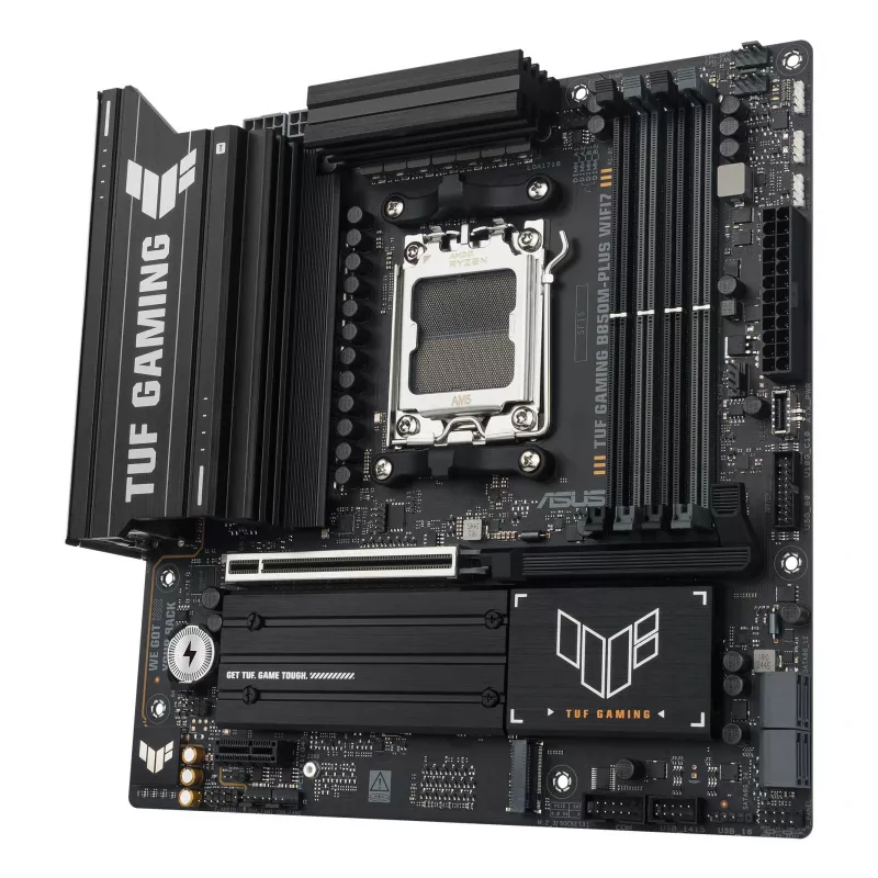 Motherboard ASUS TUF GAMING B850M-PLUS WIFI7 micro ATX, AMD B850, Socket AM5, DDR5, 4 DIMM, 256GB, Wi‑Fi 7, 2.5Gb LAN