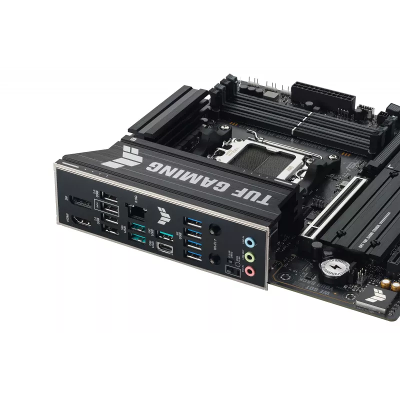 Motherboard ASUS TUF GAMING B850M-PLUS WIFI7 micro ATX, AMD B850, Socket AM5, DDR5, 4 DIMM, 256GB, Wi‑Fi 7, 2.5Gb LAN