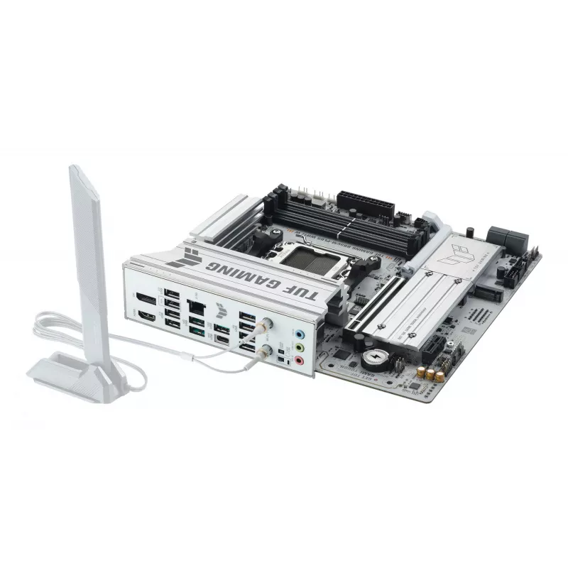 Motherboard ASUS TUF GAMING B850M-PLUS WIFI7 W, AMD B850, Socket AM5, micro ATX, DDR5, 4×DIMM, up to 256 GB, Wi‑Fi 7, 2.5Gb Ethernet