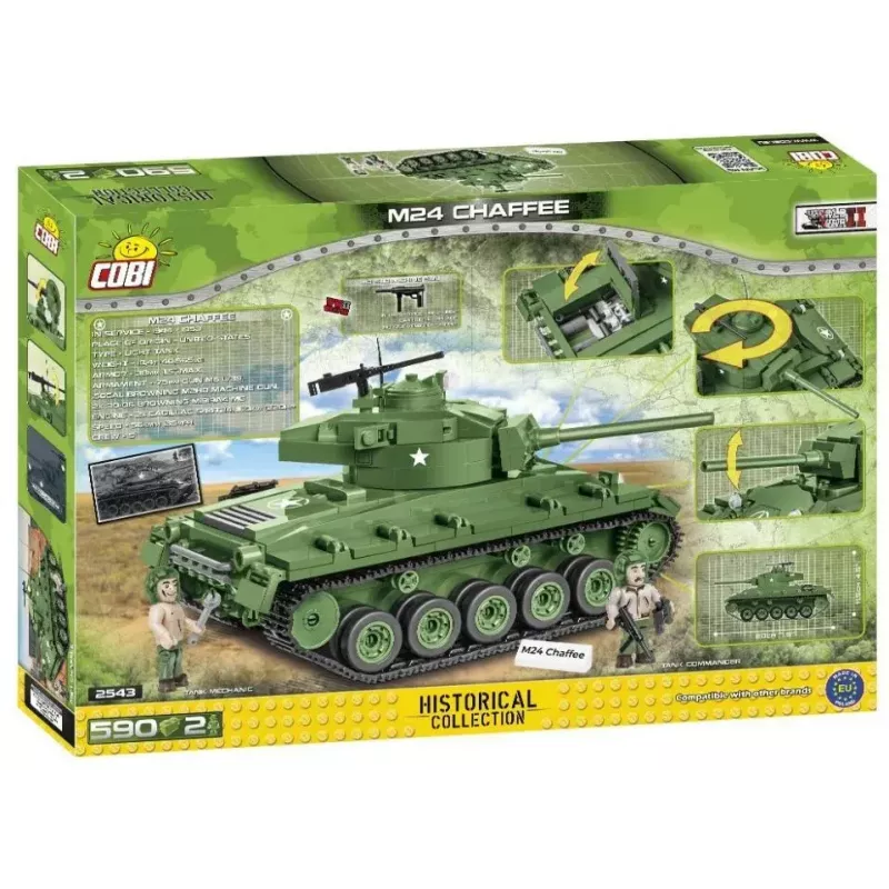 Building blocks tank Cobi M24 Chaffee 1:35 scale model, Cobi-2543