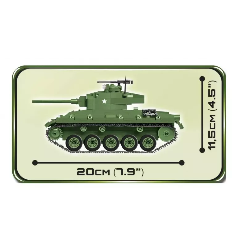 Building blocks tank Cobi M24 Chaffee 1:35 scale model, Cobi-2543