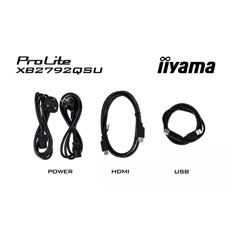 Monitor IIYAMA ProLite XB2792QSU-B1 27” IPS QHD 2560×1440 3 ms 178° VESA height-adjustable stand USB 3.2 hub speakers black B energy