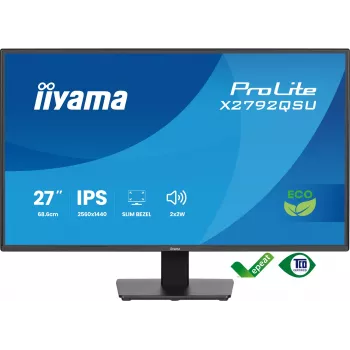 iiyama ProLite X2792QSU-B1 computer monitor 68.6 cm (27 inch) 2560 x 1440 pixels Quad HD LED Black