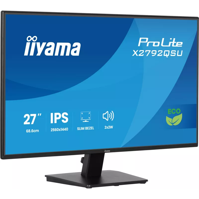 iiyama ProLite X2792QSU-B1 computer monitor 68.6 cm (27 inch) 2560 x 1440 pixels Quad HD LED Black