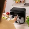 Hot air fryer Cecotec Cecofry Dual 9000 9 L 2850 W Black Stainless steel