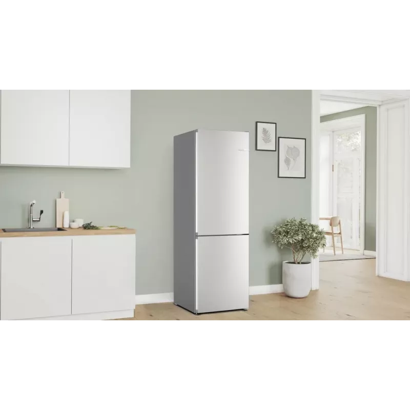 Bosch Serie 4 KGN362LAF fridge-freezer Freestanding 321 L Metallic